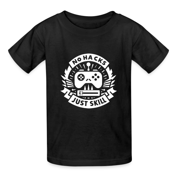 No Hacks Just Skill | Gamer Éthique sur T-shirts Russell Enfant