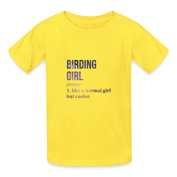 Birding Girl Galaxie sur T-shirts Russell Enfant