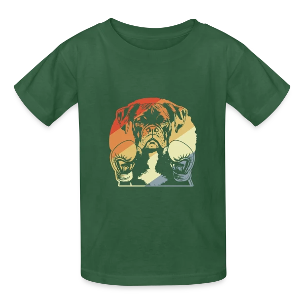 Boxer Rétro Boxeur sur T-shirts Russell Enfant