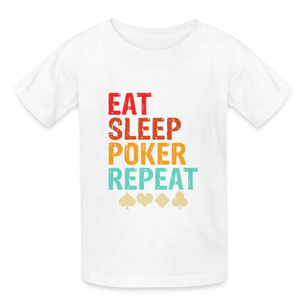 Poker Joueur et Humour sur T-shirts Russell Enfant