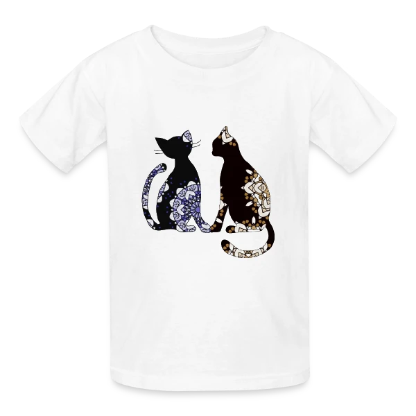 Passion Chat sur T-shirts Russell Enfant