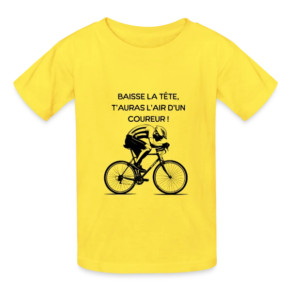 Cyclisme Humour - Design Minimaliste Vélo sur T-shirts Russell Enfant
