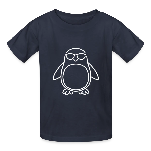 Silhouette Pingouin Élégante sur T-shirts Russell Enfant