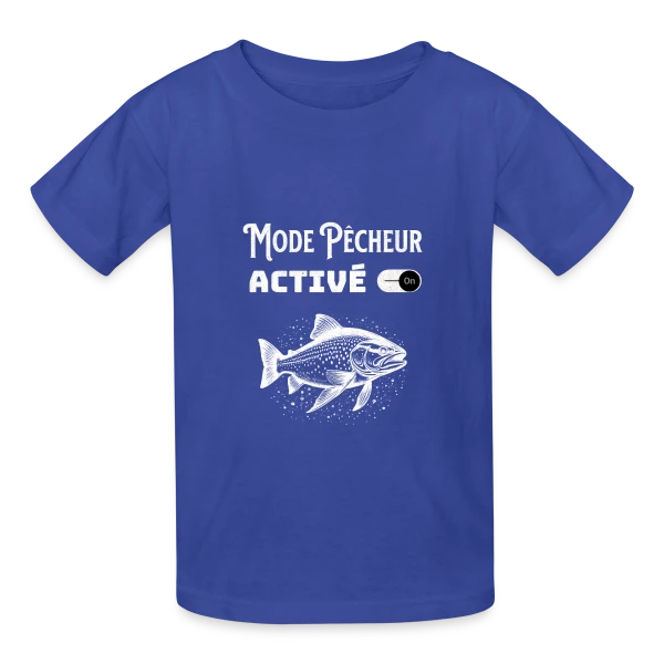 Mode Pêcheur Activé : Design Minimaliste sur T-shirts Russell Enfant