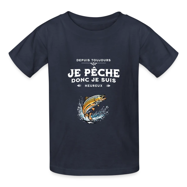 Pêche & Bonheur : Le T-shirt Coloré sur T-shirts Russell Enfant
