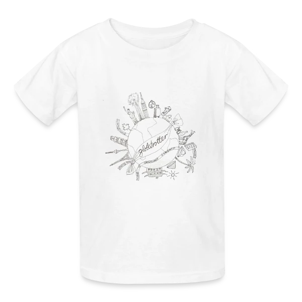 Globe Voyageur Dessin sur T-shirts Russell Enfant