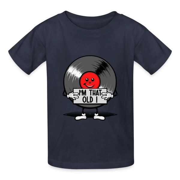 Vintage 33 tours : Vieux comme un Vinyle sur T-shirts Russell Enfant