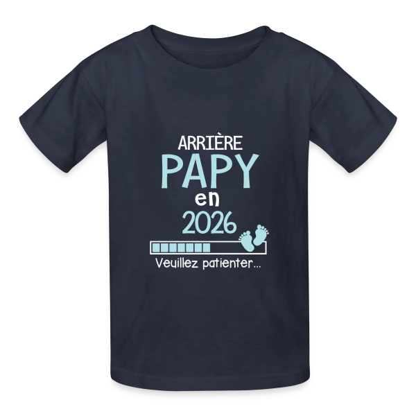 Arrière Papy en 2026 : Annonce de Grossesse Humour sur T-shirts Russell Enfant