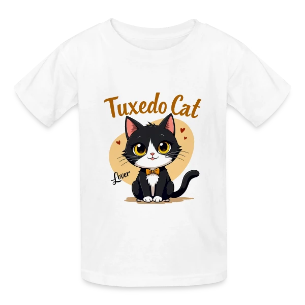 Amoureux du Chat Smoking - Cadeau Idéal sur T-shirts Russell Enfant