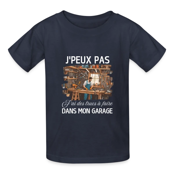 Humour Bricoleur - J'peux Pas J'ai Garage sur T-shirts Russell Enfant