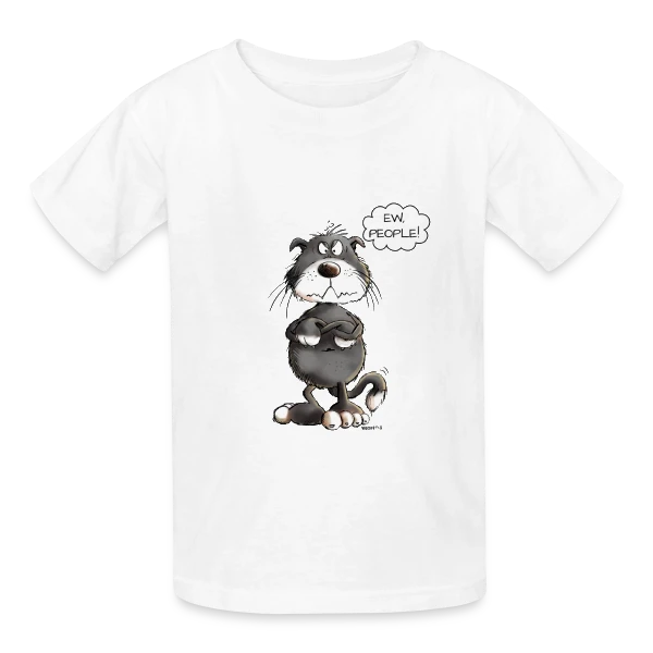 Chat grincheux "Ew People" - Humour félin sur T-shirts Russell Enfant