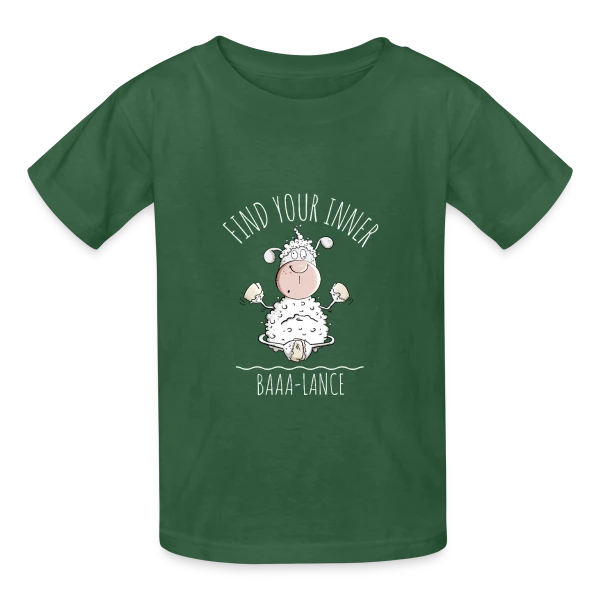 Mouton Yoga 'Baaa-Lance' - L'Équilibre Zen sur T-shirts Russell Enfant
