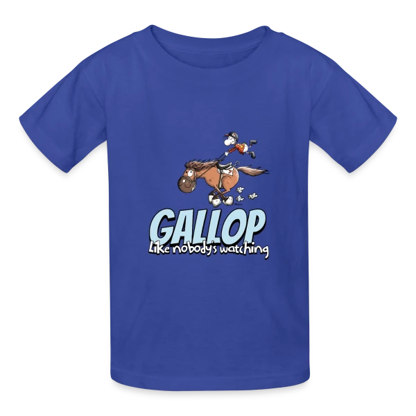 Galope comme si personne ne te regardait - Cheval Cartoon sur T-shirts Russell Enfant