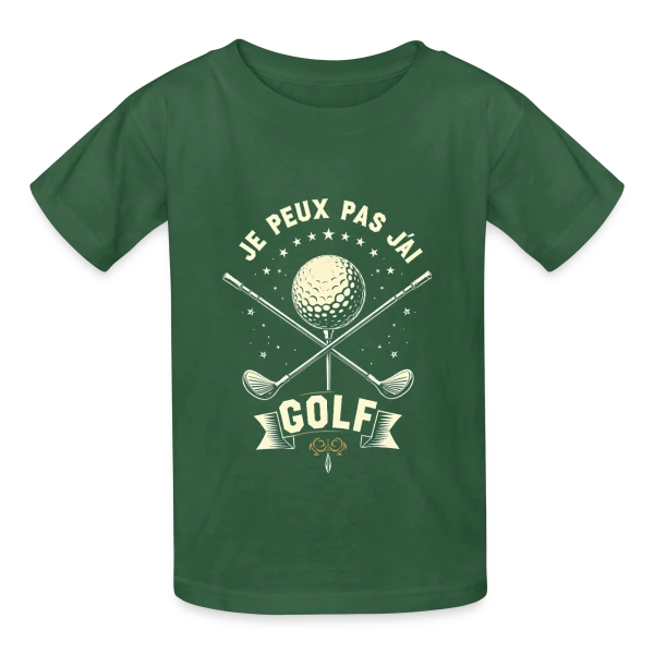 Je Peux Pas, J'Ai Golf - Humour Golfeur sur T-shirts Russell Enfant