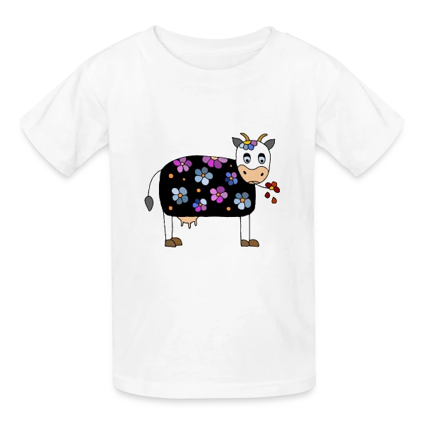 La Vache Rigolote sur T-shirts Russell Enfant