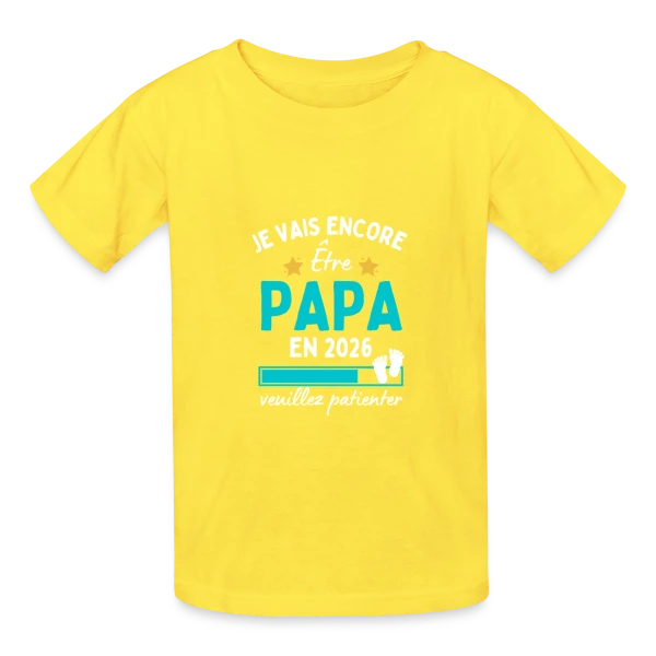 Je Vais Encore Être Papa en 2026 : Patience ! sur T-shirts Russell Enfant