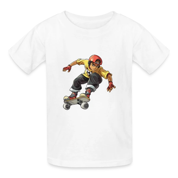 Esprit Skateboarder sur T-shirts Russell Enfant