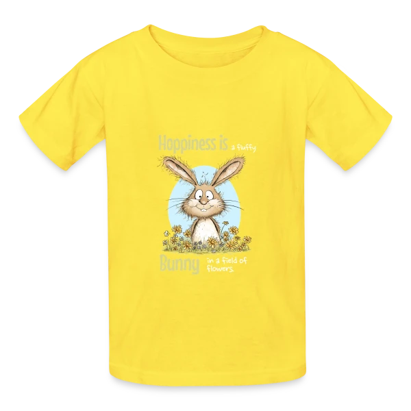 Lapin Printanier et Pâques sur T-shirts Russell Enfant