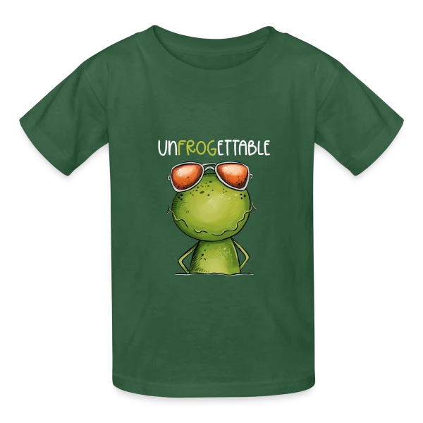 Grenouille Cool et Inoubliable sur T-shirts Russell Enfant