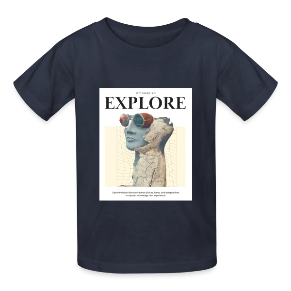 Exploration Artistique Vintage sur T-shirts Russell Enfant