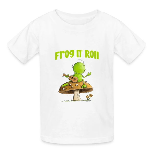 Grenouille guitariste cottagecore sur T-shirts Russell Enfant