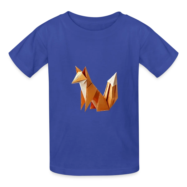 Renard Origami Géométrique sur T-shirts Russell Enfant
