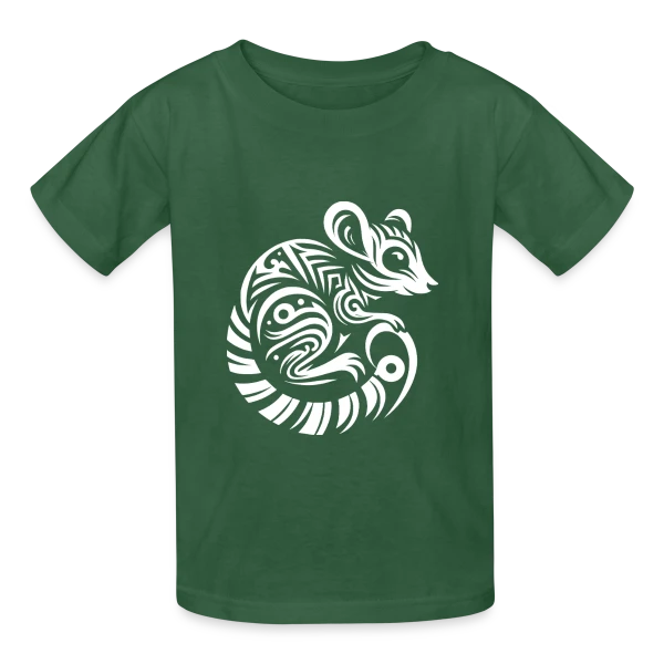 Lémurien Tribal : Esprit de Madagascar sur T-shirts Russell Enfant