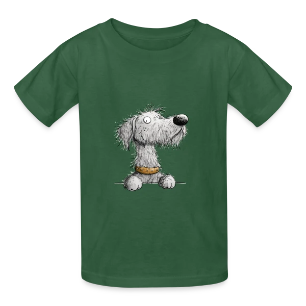 Lévrier Irlandais - Cartoon chien pour la promenade sur T-shirts Russell Enfant