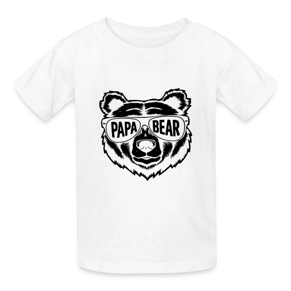 Papa Bear - Le Papa Câlin de la Famille sur T-shirts Russell Enfant
