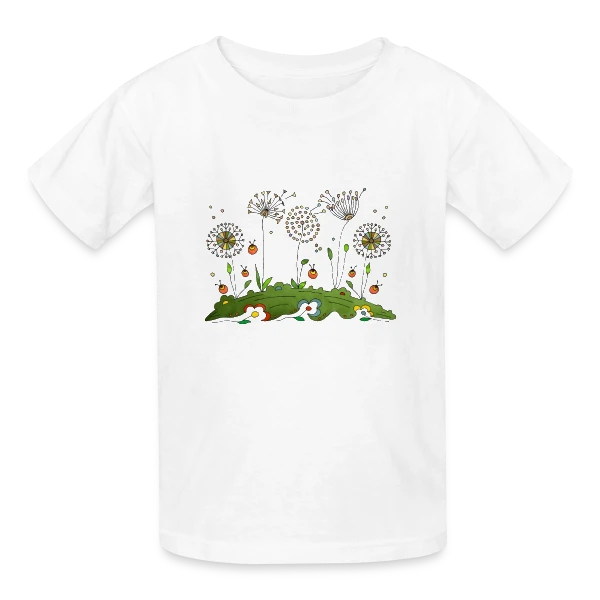 Éclat Floral sur T-shirts Russell Enfant