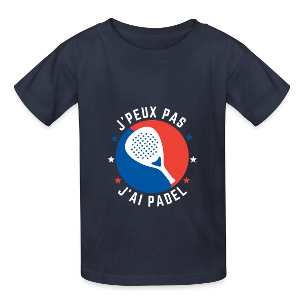 J'Peux Pas, J'ai Padel : Humour de Padeliste sur T-shirts Russell Enfant