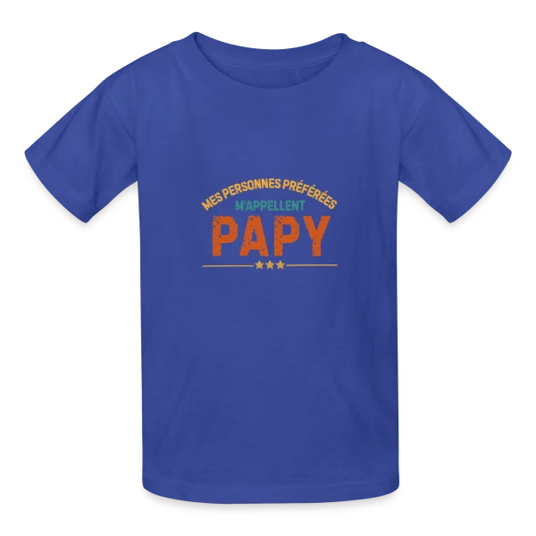 Mes Personnes Préférées M'Appellent Papy - T-shirt Personnalisé sur T-shirts Russell Enfant