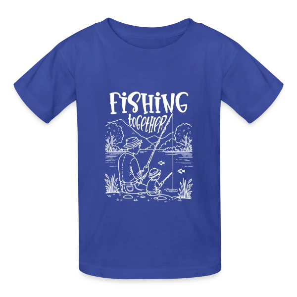 Pêche Père Fils : Amour & Passion Partagée sur T-shirts Russell Enfant