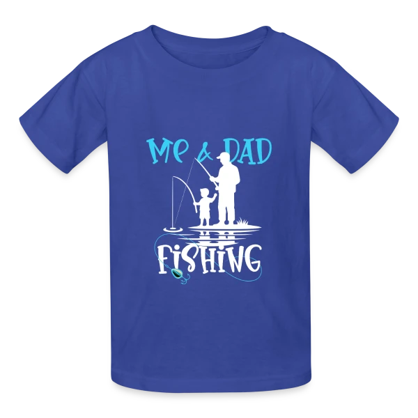 Pêche en Famille : Papa et Moi sur T-shirts Russell Enfant