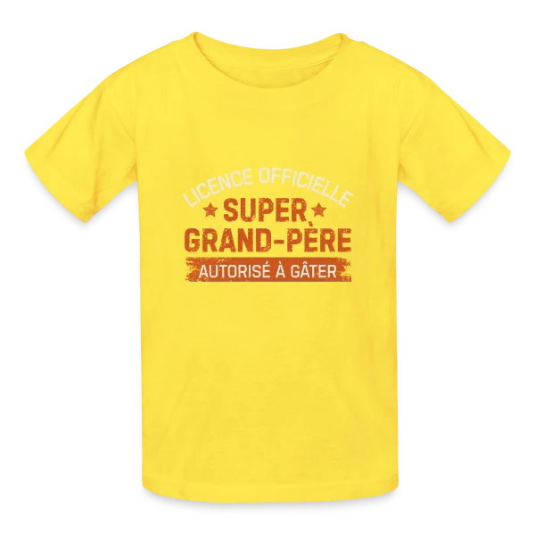 Licence de Grand-Père : T-shirt Humour Papy sur T-shirts Russell Enfant