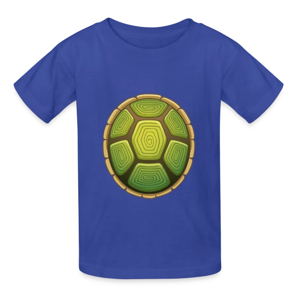 Carapace de Tortue Stylisée sur T-shirts Russell Enfant