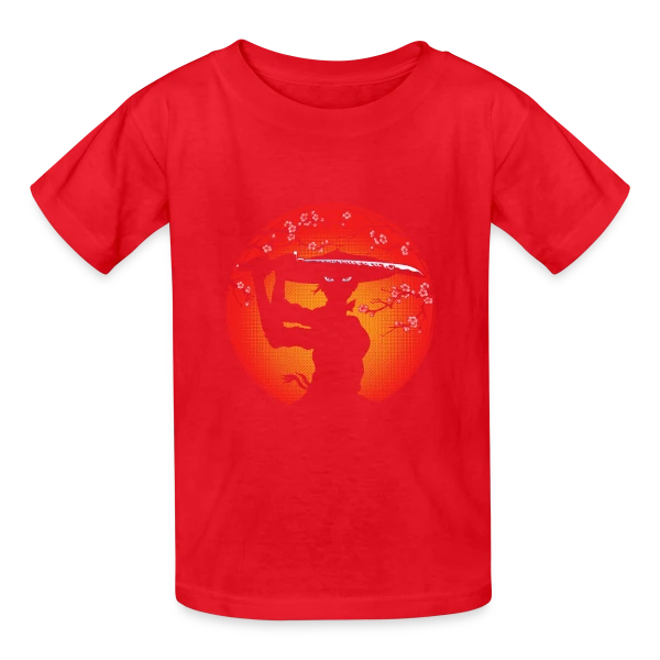 Kunoichi Esprit Bushido sur T-shirts Russell Enfant