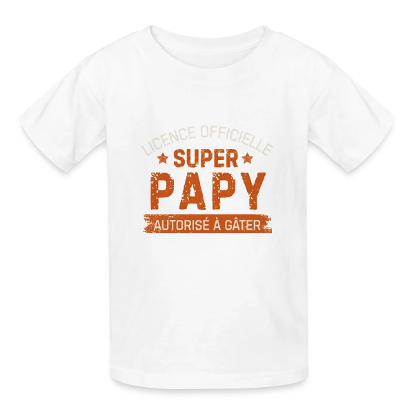 'Licence Papy Officielle' – Humour Grand-Père sur T-shirts Russell Enfant