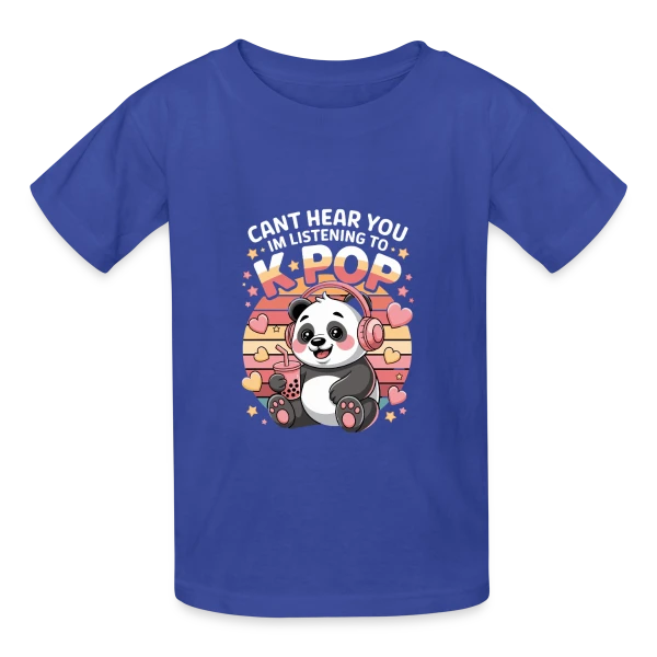 Panda K-Pop – Idole Mignonne sur T-shirts Russell Enfant