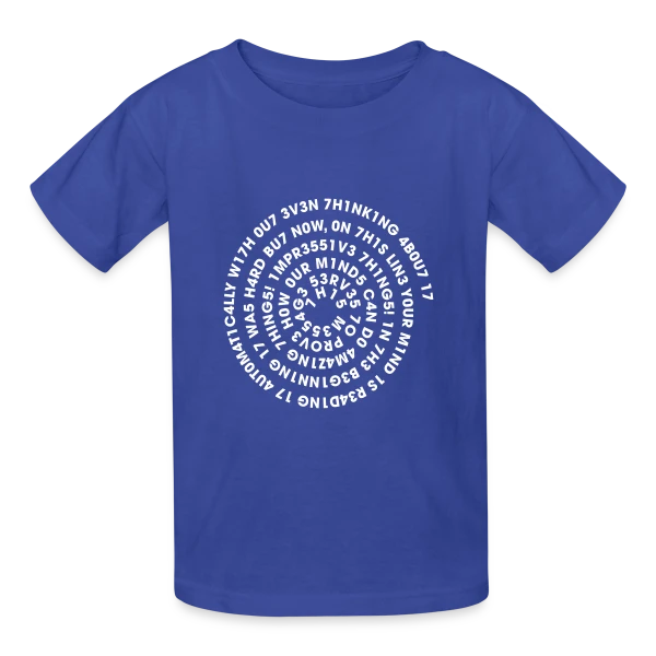 Leetspeak Flex Spiral - Code & Geek sur T-shirts Russell Enfant