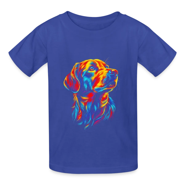 Chien Pop Art sur T-shirts Russell Enfant