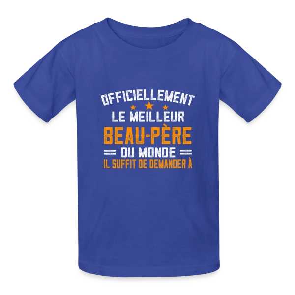 Beau-Père : T-shirt Personnalisé pour un Super Beau-Père sur T-shirts Russell Enfant