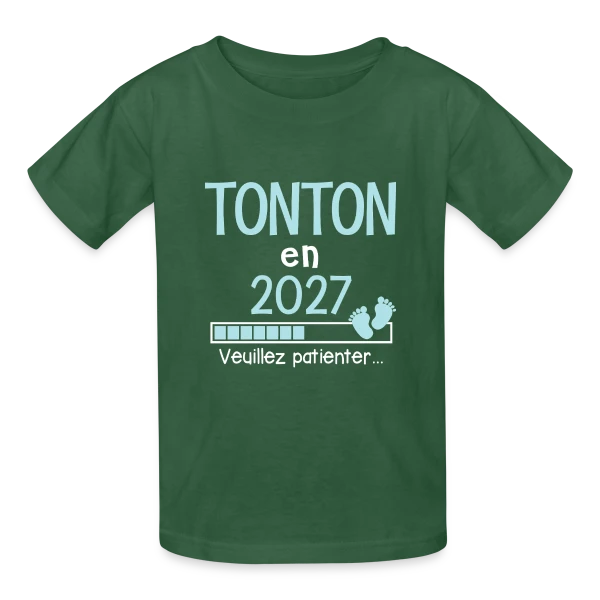Super Tonton de l'Année - Cadeau Personnalisé sur T-shirts Russell Enfant