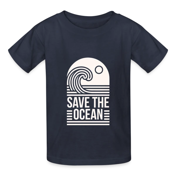 Vague Océanique Activisme sur T-shirts Russell Enfant