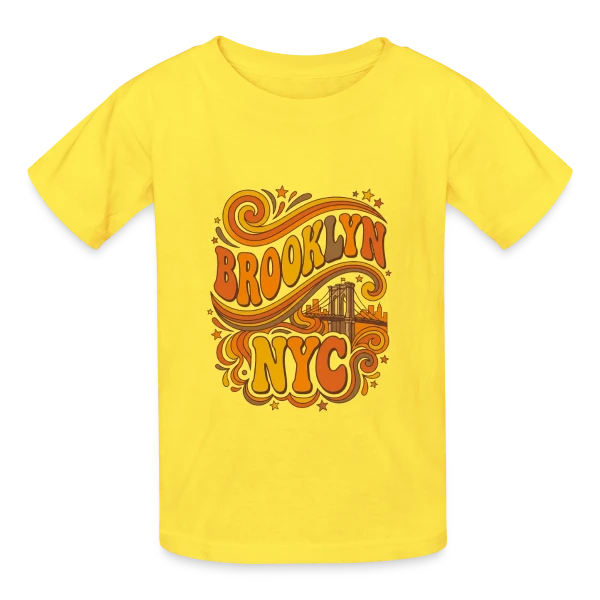 Brooklyn Style NYC sur T-shirts Russell Enfant