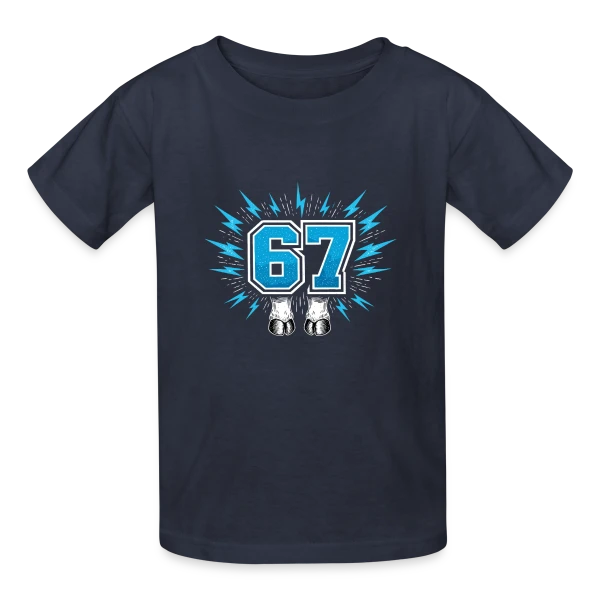 Grille Futuriste sur T-shirts Russell Enfant