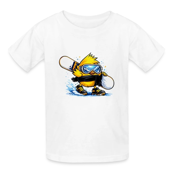Snowboardeur Déglingué sur T-shirts Russell Enfant