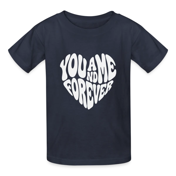 Cœur Éternel Blanc sur T-shirts Russell Enfant