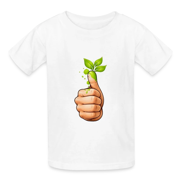 Le Pouce Vert sur T-shirts Russell Enfant