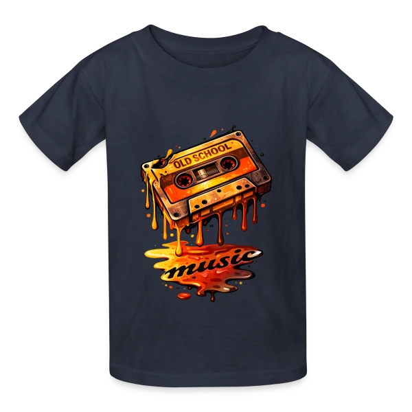 Rétro Cassette Audio : L'Esprit 80s sur T-shirts Russell Enfant